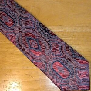 Ermenegildo Zegna Red and Blue Paisley Tie